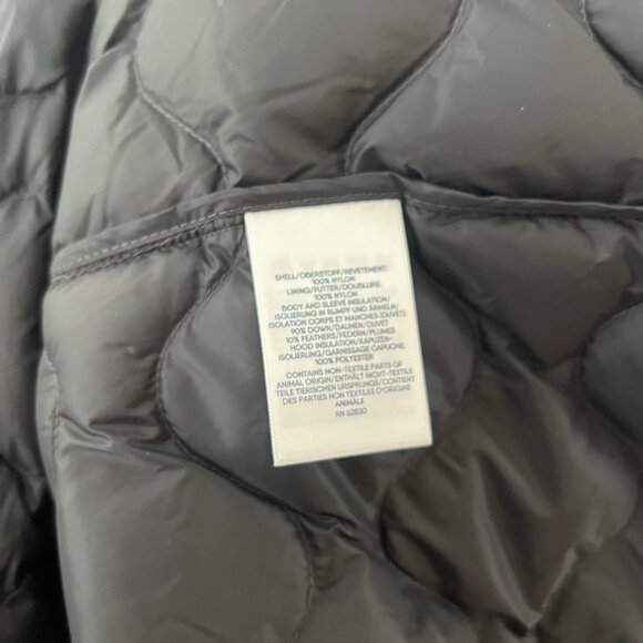 Lands' End Jacket M Womens New Black Ultralight Packable Hooded Quilted Down - Picture 8 of 9